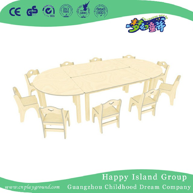 Kindergarten Multilayer Board Kombinierter gebogener Tisch (HJ-4507)