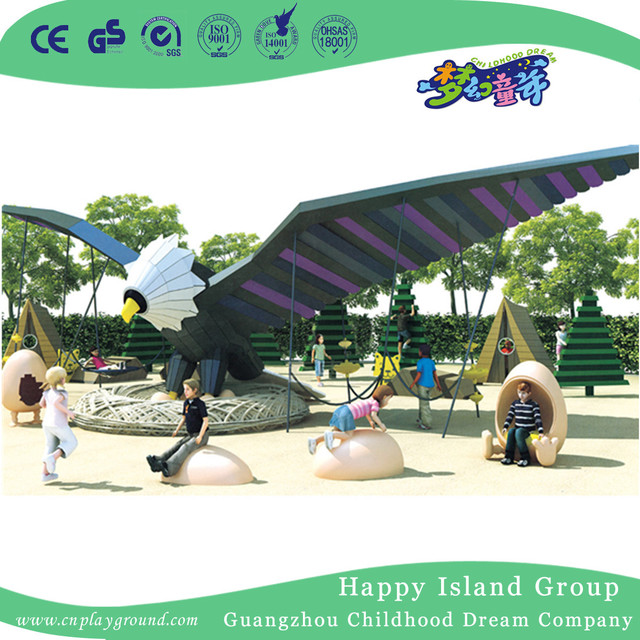 Schwarzer Papierkran-Tierdia-Spielplatz im Freien (HHK-2901)