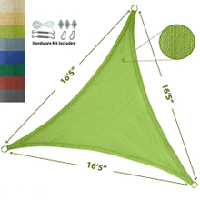 Nuevo HDPE HDPE anti UV Sun Shade Sail Toldo Triángulo al aire libre