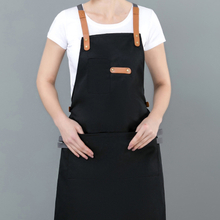 2022 Custom Logo Waterproof Kitchen Apron Fpr Cooking Mens and Womens Professional Chef or Server Bib Apron with Adjustable Straps