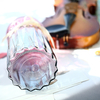 Colored Glass Bottle Flower Bud Clear Vase for Wedding,Office and Home Decor