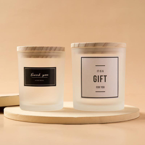 200ml Transparent Straight Tube with Lid Candle Cup