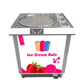 Commercial Cold Stone Square Shape Pan Ice Cream Rolls Machine 2023