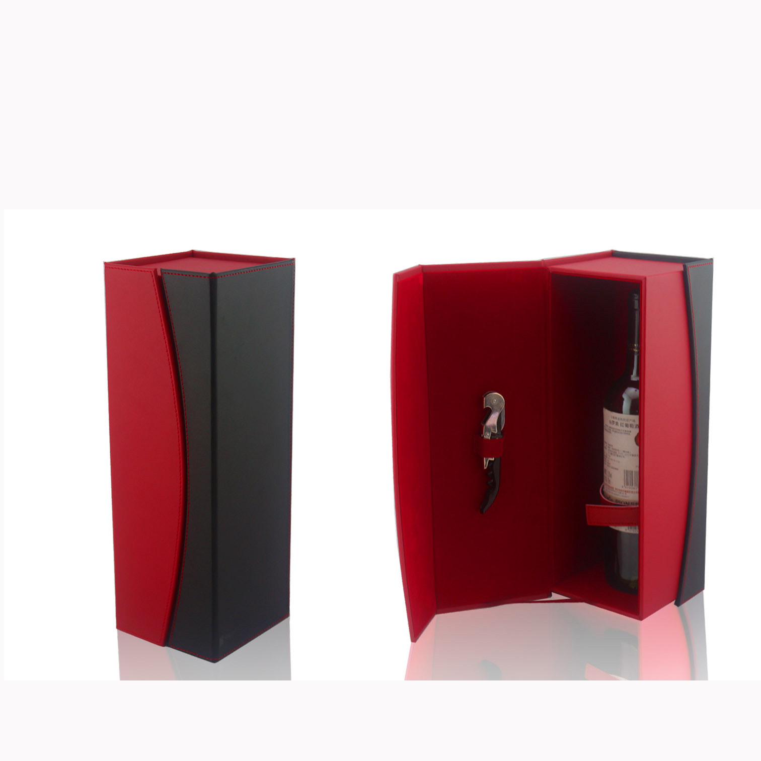 Wine Box Manufacturer faux leather cardboard wine boxes