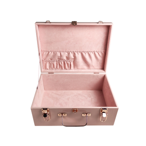 2021 hot sale luxury pink suitcase custom leather suitcase gift box travel suitcase with handle