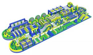 270m Giant Funtional Crazy Inflatable Obstacle Course