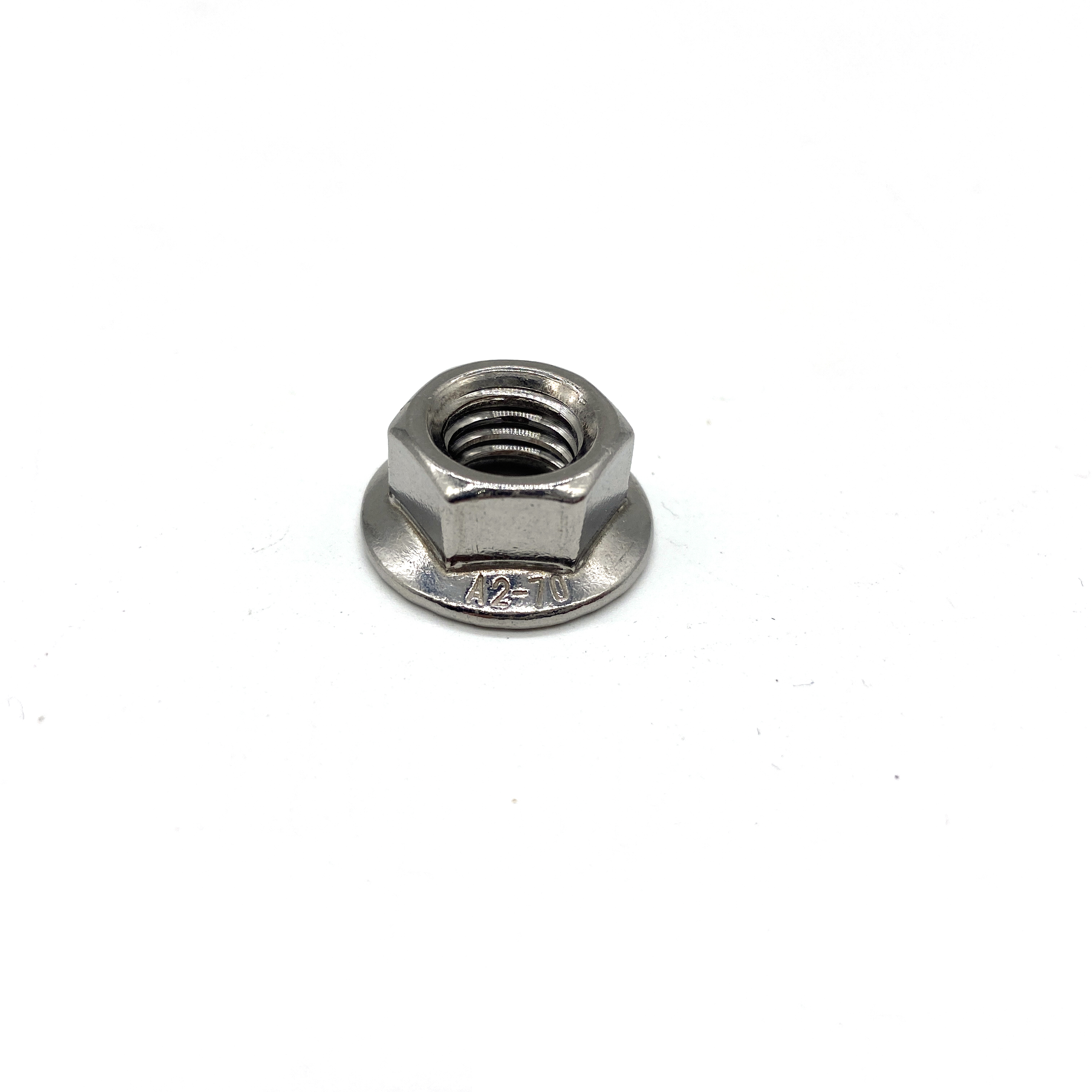 Nueces del reborde del hex. del acero inoxidable de DIN6923 SS304 A2-70 con dentado 