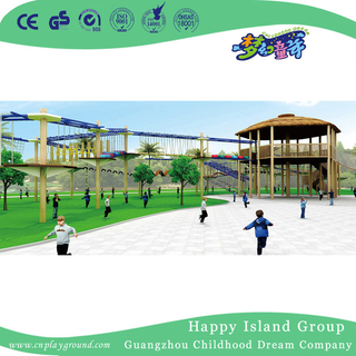 Outdoor Large Wandering Wooden Climbing Playground (HHK-2701)