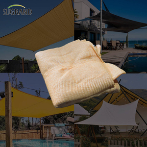 Los fabricantes personalizaron la vela solar amarilla UV Wind Sun Shade Sail