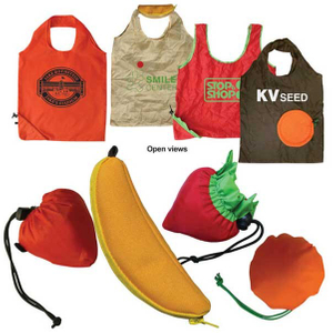 Eco-Friendly Bulk Reusable Folding Custom Tote Fruit Shaped Grocery Bag