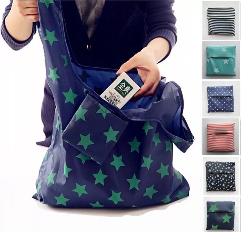 Cheap 190t .210d Polyester Reusable Promotional Lovely Bee Foldable Shopping Bag