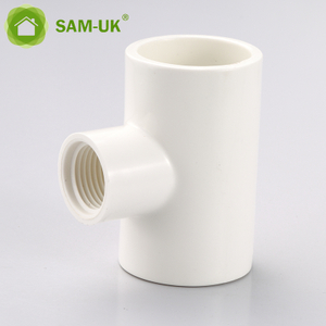 Sam-uk Fábrica al por mayor de plástico de alta calidad pvc tubería de plomería fabricantes de accesorios de tubería de PVC reductora tee hembra