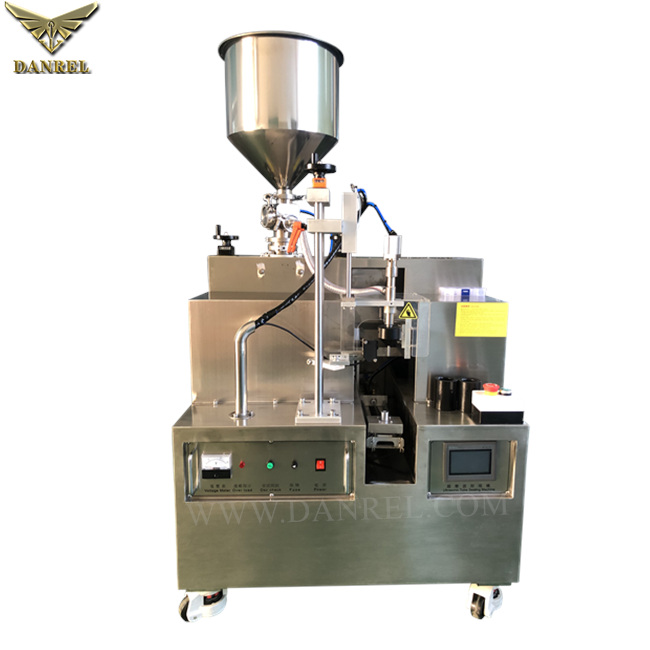 Semiautomatic Bench Top Ultrasonic Plastic Tube Filling Sealing Machine for Cosmetic Cream with Cutting And Batch Coding