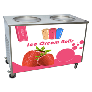Cold Ice Pan Roll Ice Cream Machine for Commercial