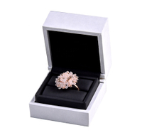 China Custom High End Wooden Jewelry Box Packaging Gift Box Velvet Ring Box