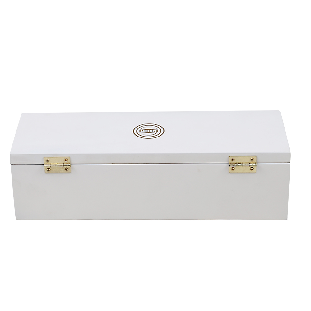 luxury Wooden Box with Hinged Lid - white Wood Storage Box with Lid - Wooden Keepsake Box