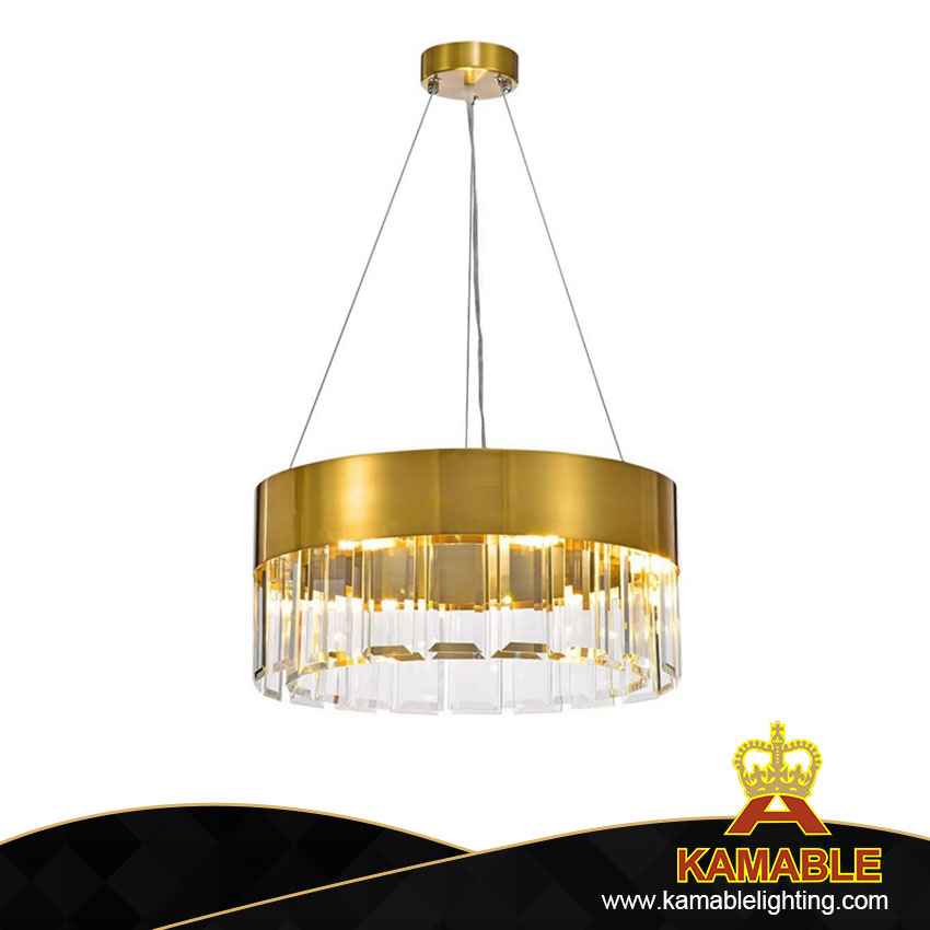 Круглый светильник с роскошным хрустальным металлическим кольцом в гостиной (UR821)
