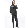 Black Oxford Fabric PVC Coating Rainsuits Water Proof Detachable Hood Adult Rain Suit for Men 