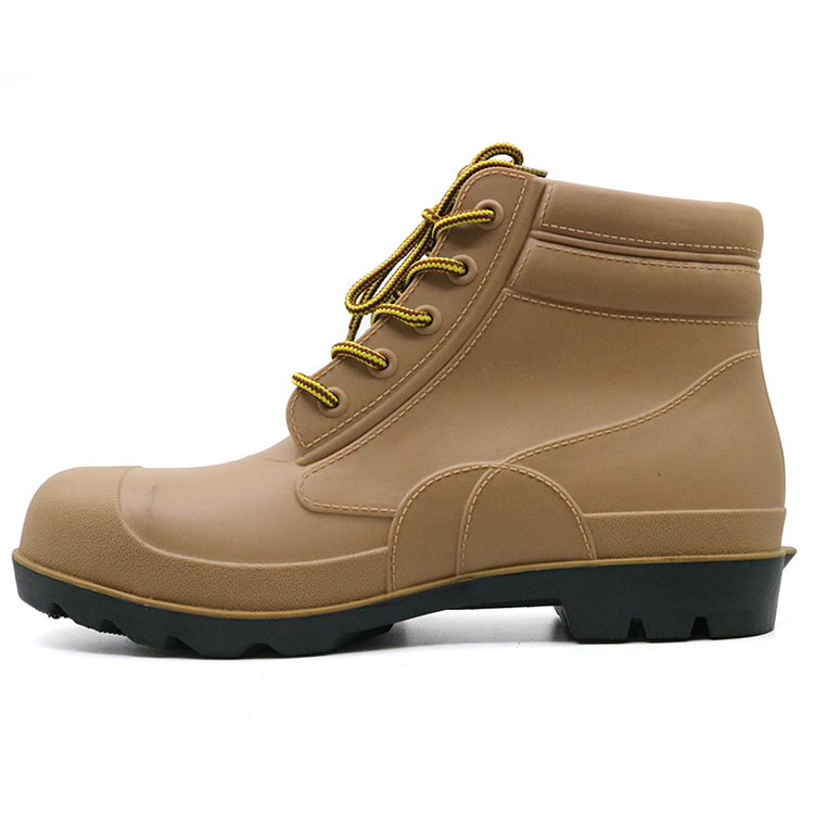 ZBA Have CE certificate steel toe cap ankle pvc safety rain boots shoes