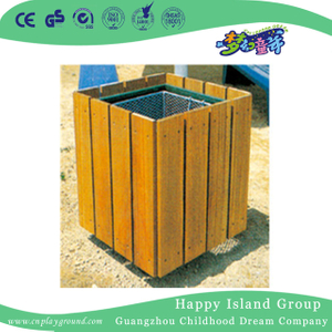 户外公共设施木质开口垃圾桶（HHK-15001）