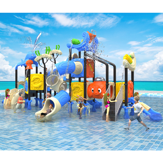 小型 Spindrift 水上儿童游乐场塑料水上乐园滑梯制造商 HKDLS-3701