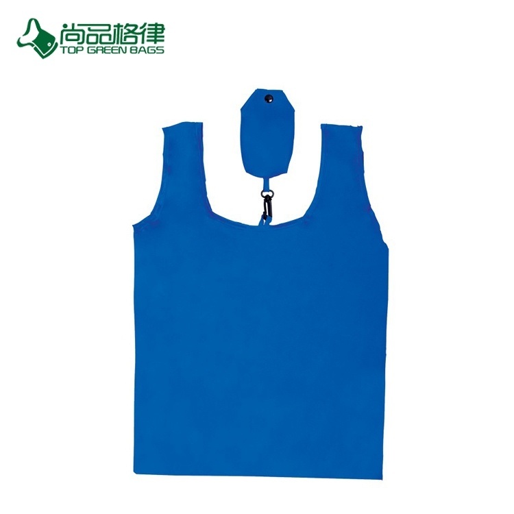 Promotional Recycle Market Eco Friendly Reusable Grocery Tote Polyester Foldable Shopping Bag for Gift