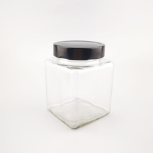 410ml square glass jar for food packing 