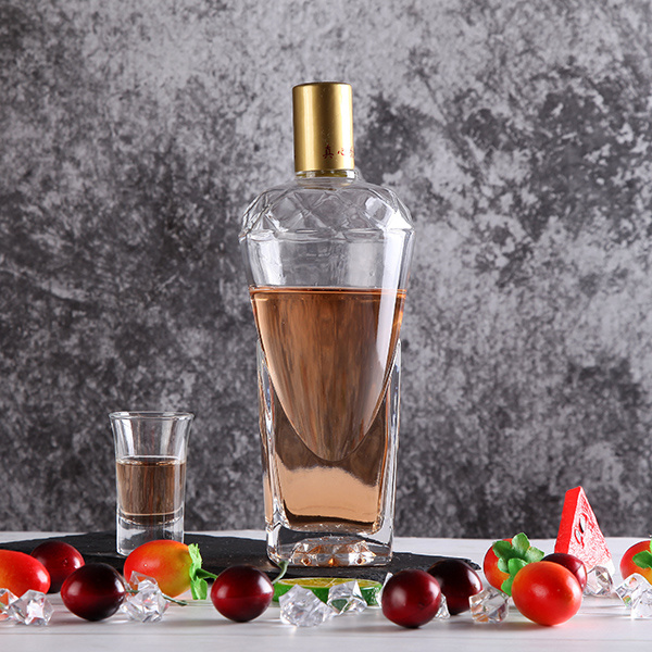 500ml Empty Crystal Glass Wine Bottle