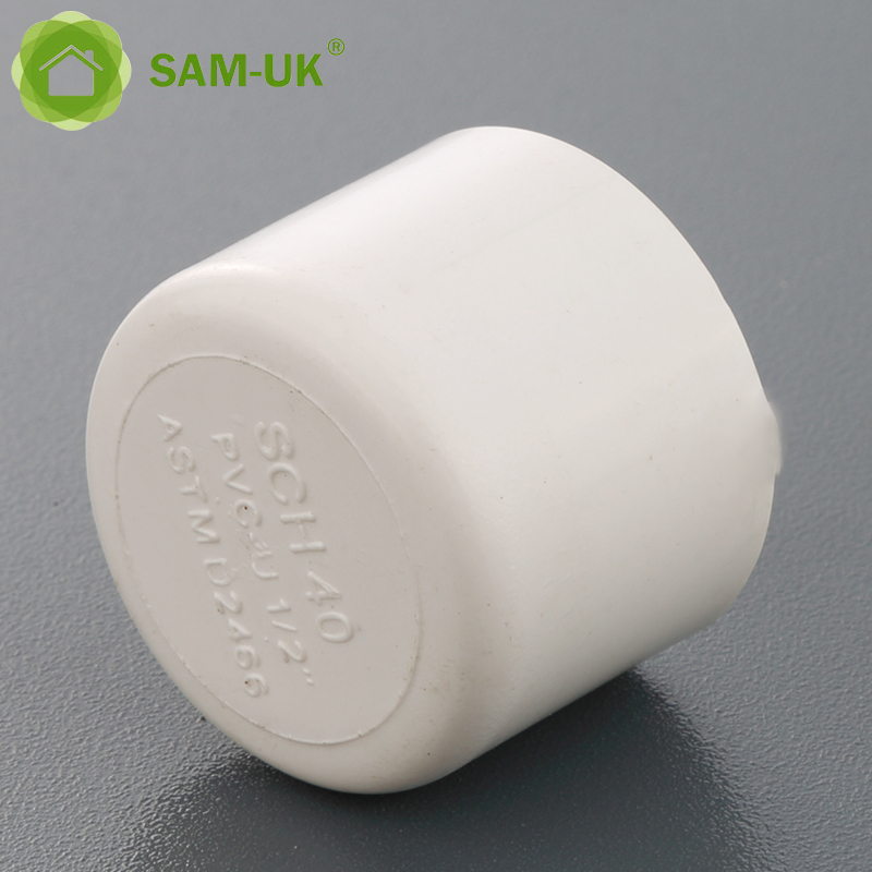 Sam-uk Fábrica al por mayor de plástico de alta calidad pvc tubería de plomería fabricantes de accesorios tapa de tubería de pvc