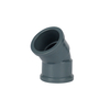 Fábrica al por mayor de alta calidad PVC tubo de plumbar accesorios Fabricantes PLÁSTICO PVC Tubo de agua 45DEP Codo 45DEG