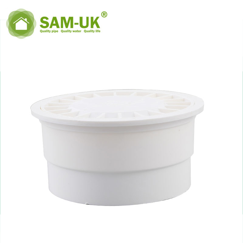 Drenaje de plástico blanco de desodorante más bienvenido drenaje de piso de alta calidad