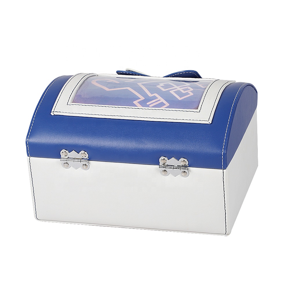 Fashion Luxury Blue And White Jewellery Jewelry Packaging Box for Women with Custom Logo Jewelry Box