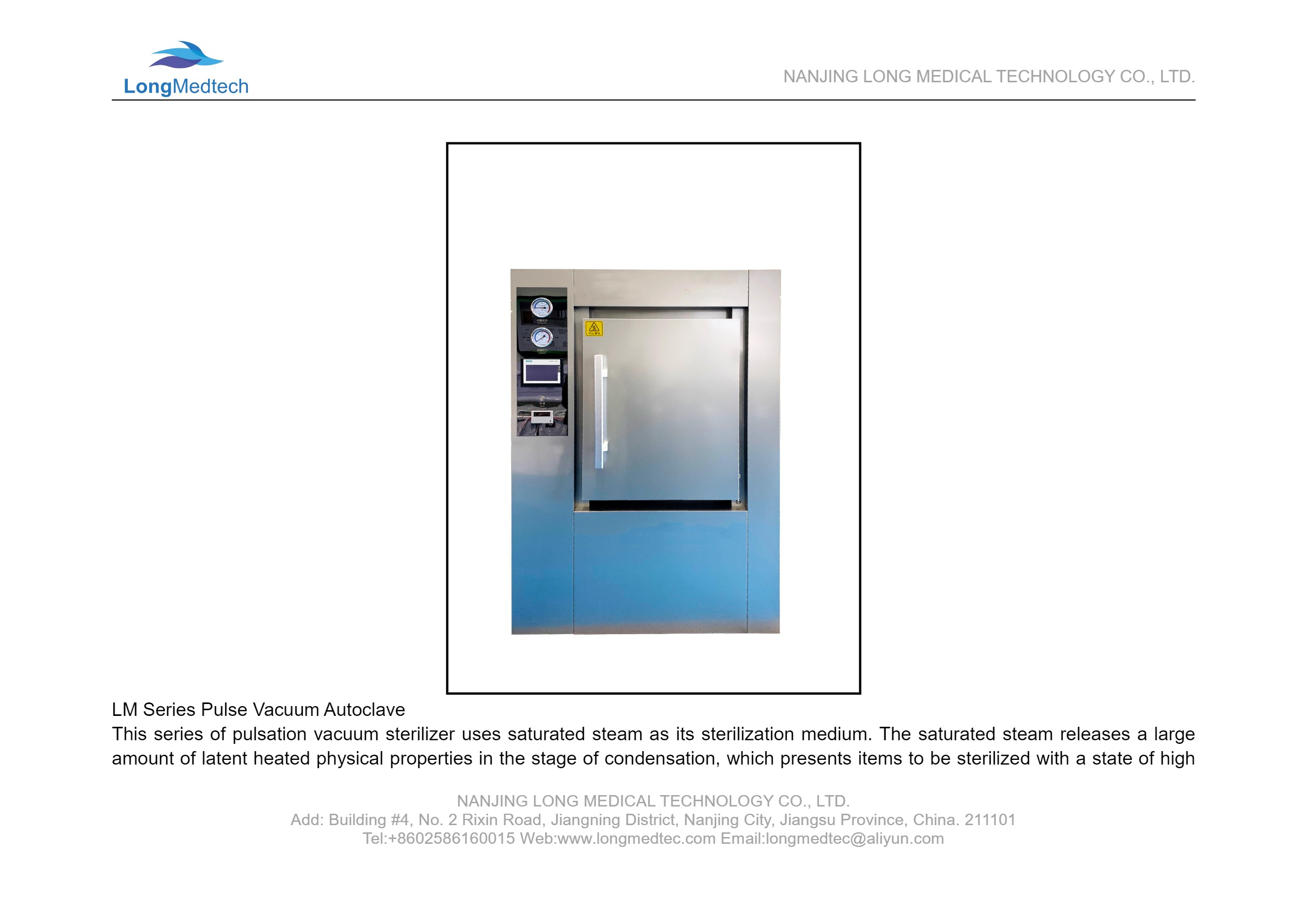 Autoclave &agrave; vide puls&eacute; s&eacute;rie LM-(2)-1