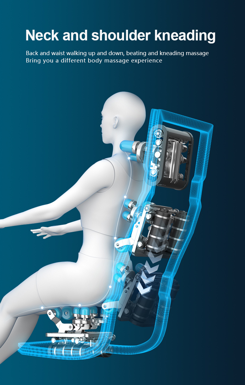 3D Whole Body AI Voice Control Massage Chair 4 neck and shoulder kneading