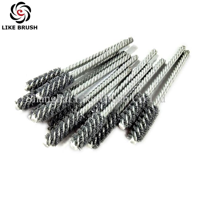 Abrasive Nylon Wire Tube Brushes Double Stem