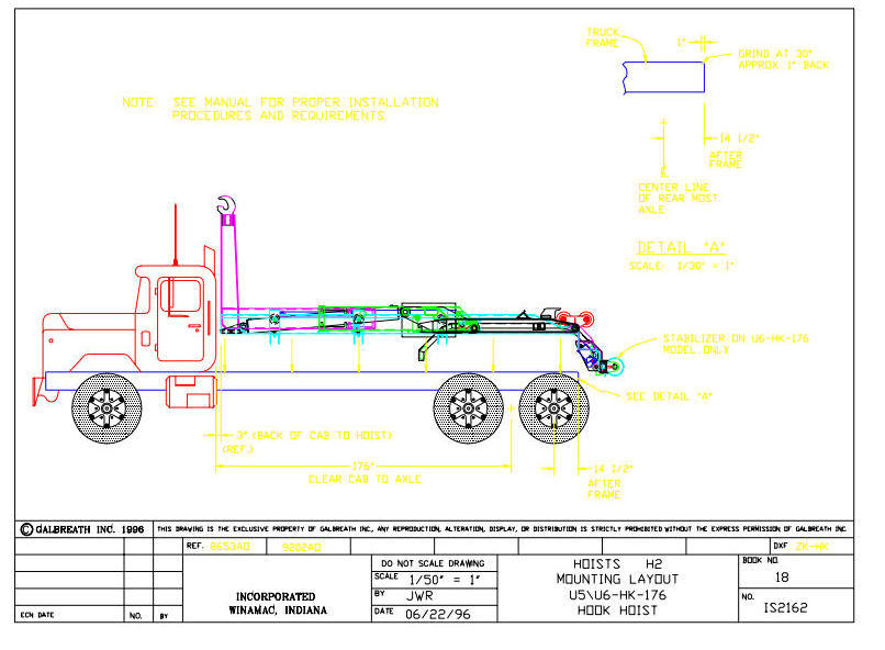 Hooklift Kit for 3 Ton-26 Ton Truck Body Parts