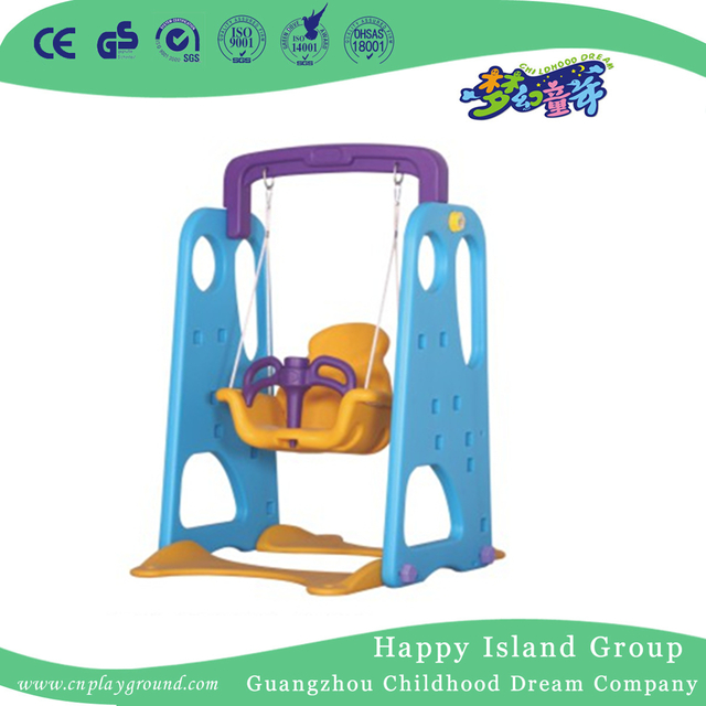 Kinder spielen kleine Kombinationsrutsche aus Kunststoff mit Schaukelspielplatz (ML-2014302)