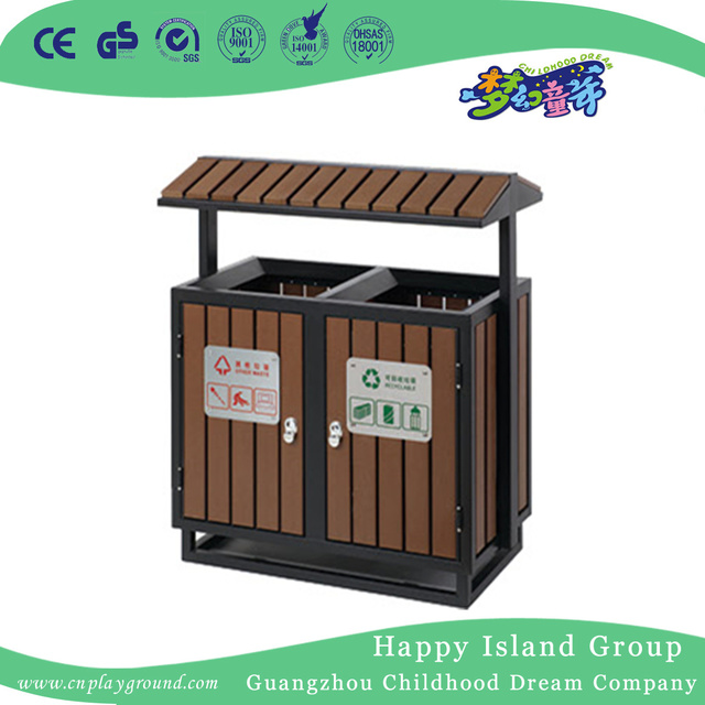 户外商用新型木塑复合材料垃圾桶（HHK-15201）
