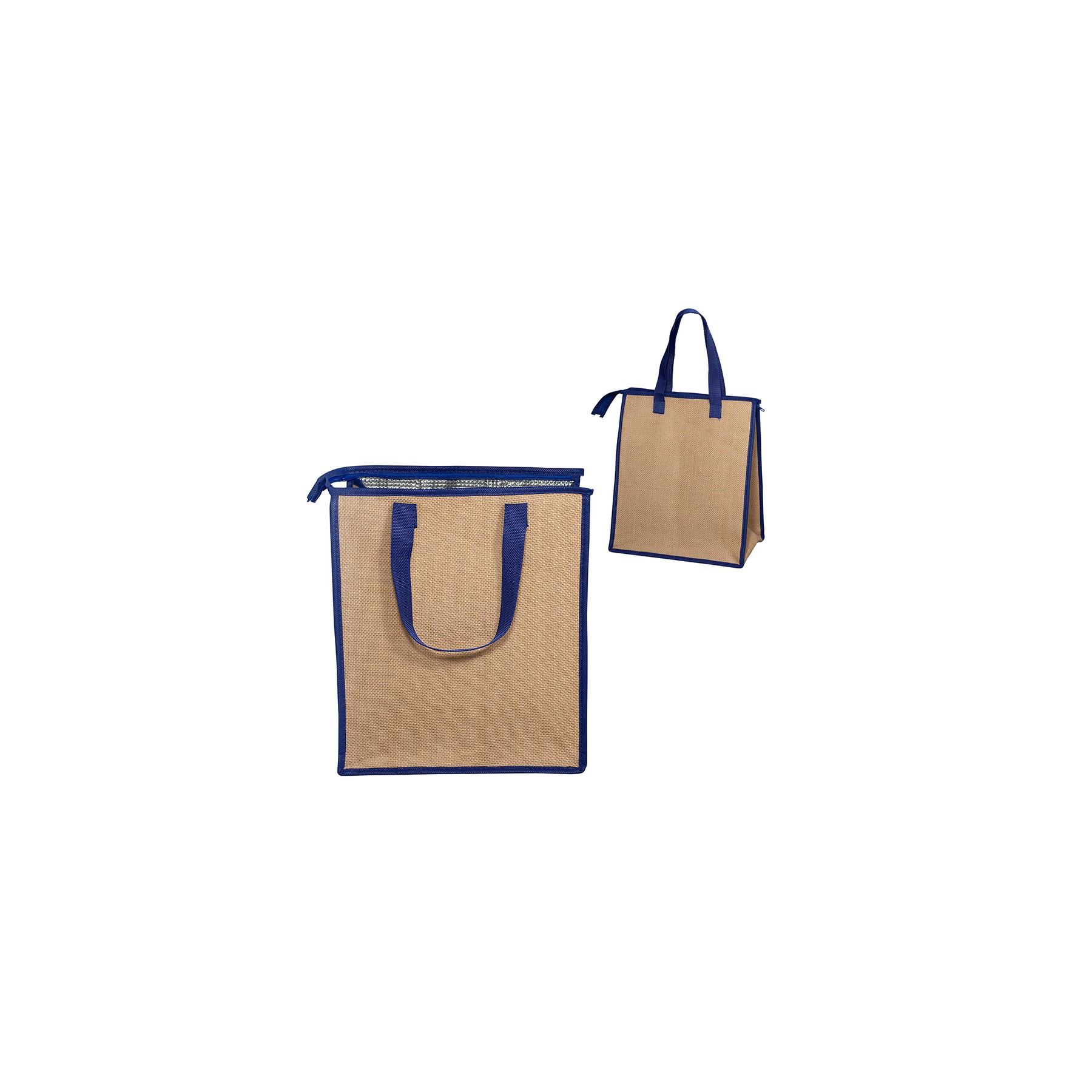 Waterproof Insulated Grocery Jute Burlap Shopping Thermal Cooler Tote Bag
