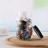 Glass Jar Manson Jar with Metal Lids Empty Glass Bottle