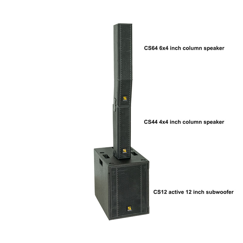 CS64 и CS12 6x4-дюймовая активная акустическая система с линейным массивом столбцов