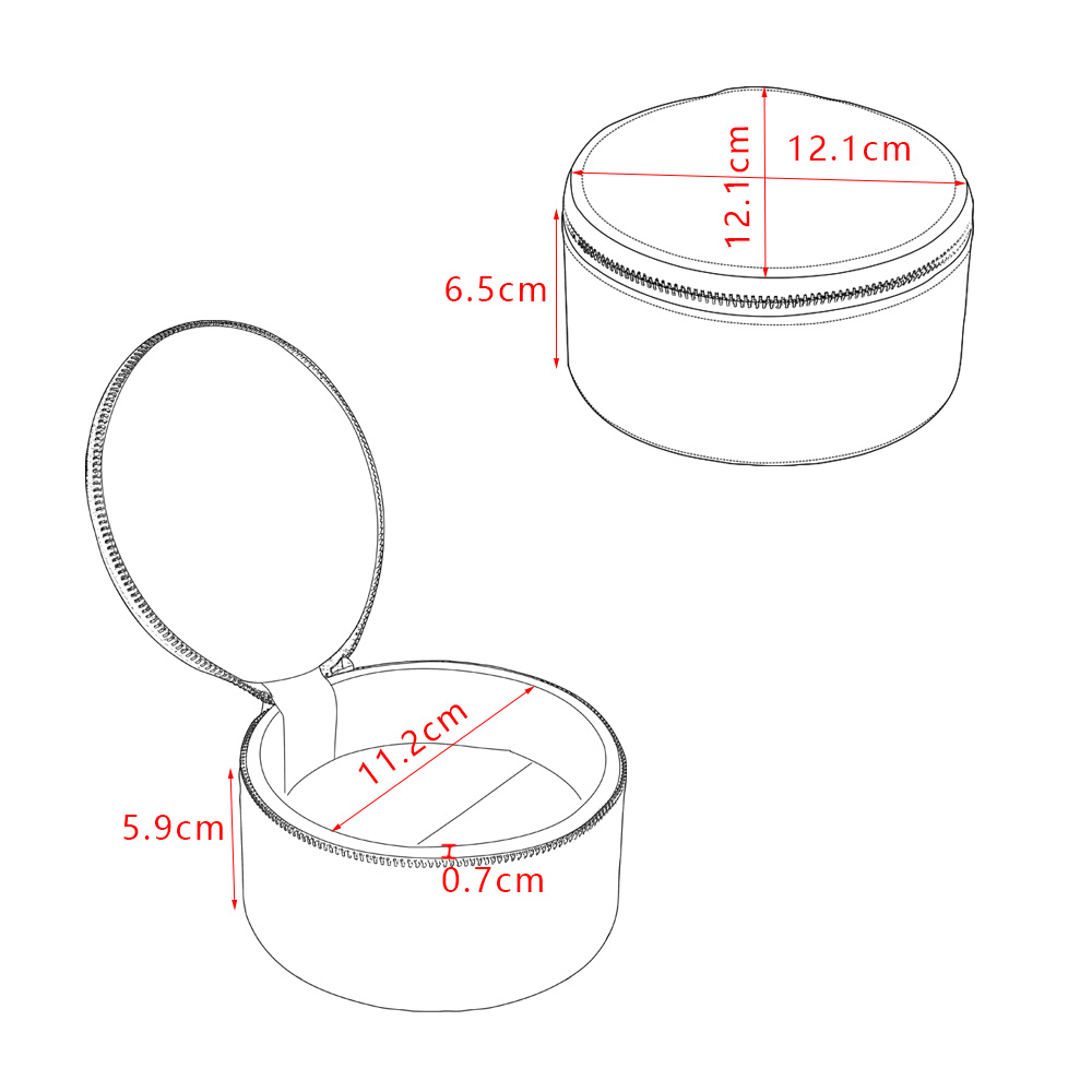 Round Small Jewelry Box, Travel Mini Organizer Portable Display Storage Case for Rings Earrings Necklace,Gifts for Girls Women