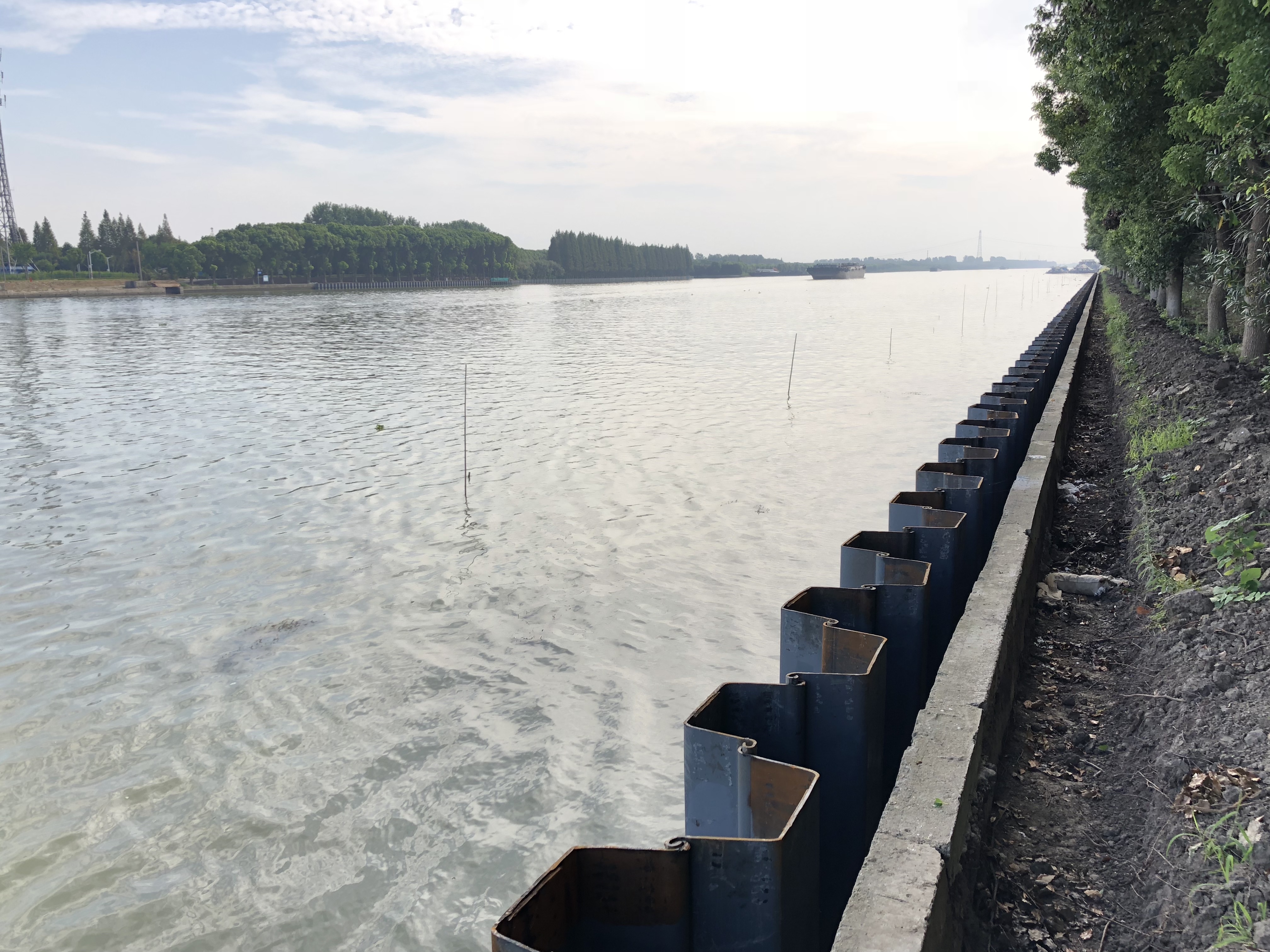 顺力钢板桩在太浦河整治中深受好评