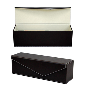 Wine Box Manufacturer PU leather promotional customed foldable single wine box