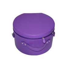 2021 hot sale PU leather hat box Round Hat Storage Box with Lid and luxury hat box with handle