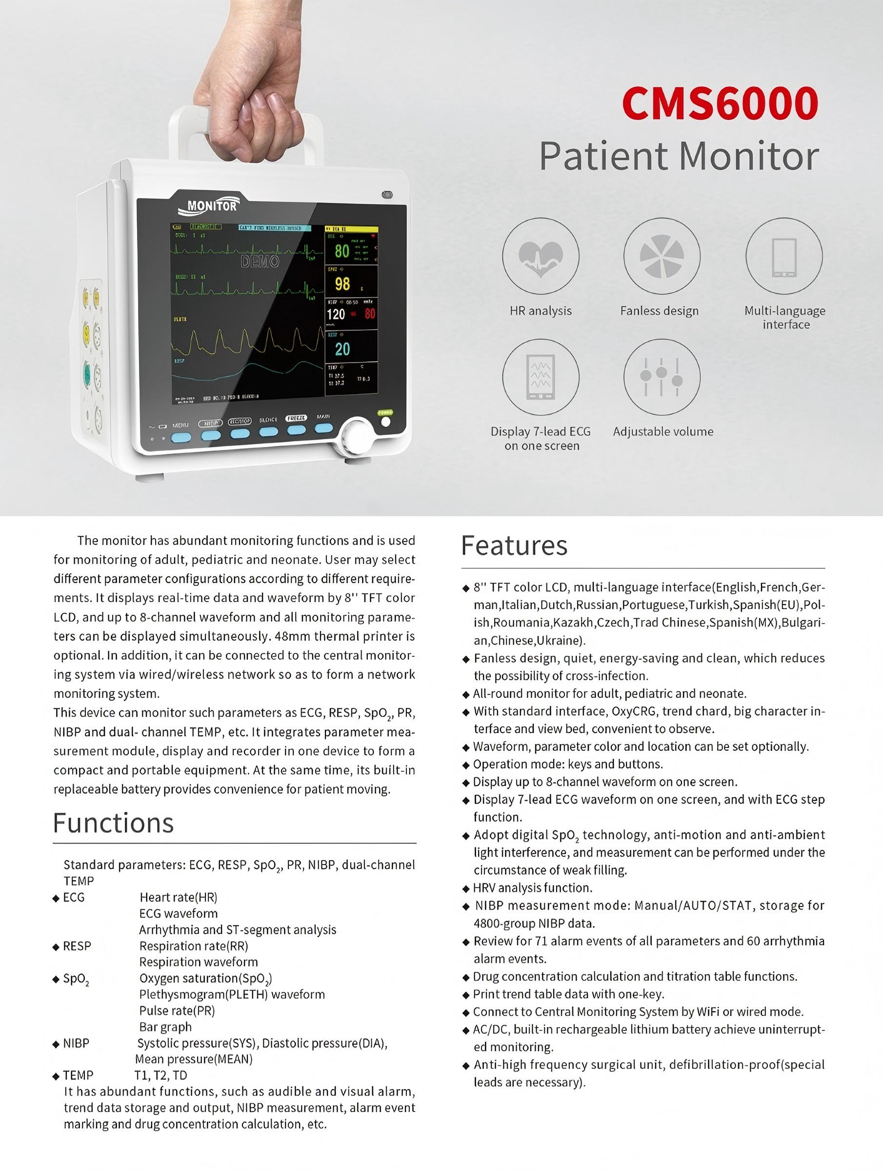 Moniteur patient CMS6000-1