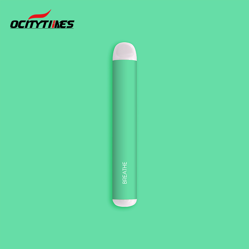 흰색 팁이 있는 무료 디자인 0 니코틴 일회용 vape 펜