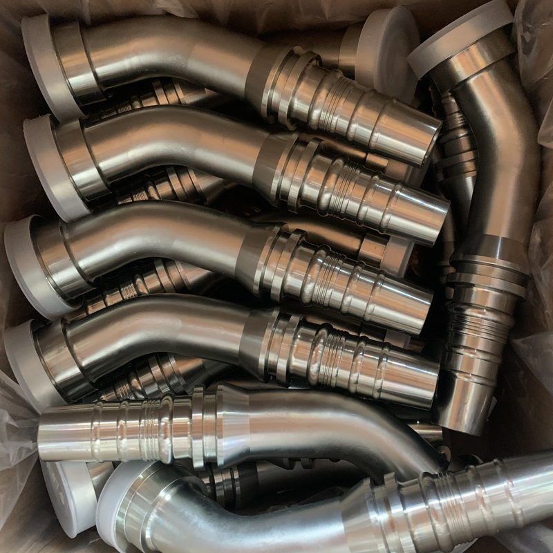 87643 45 degree high pressure 6 wire interlock hydraulic flange