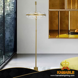 Гостиная декоративная роскошная прозрачная стеклянная напольная лампа (KA117F)