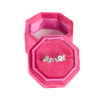 Luvury ring box for wedding Gorgeous Antique Velvet Geometric Ring Boxes For Proposals and Wedding Photos || Hexagon, 